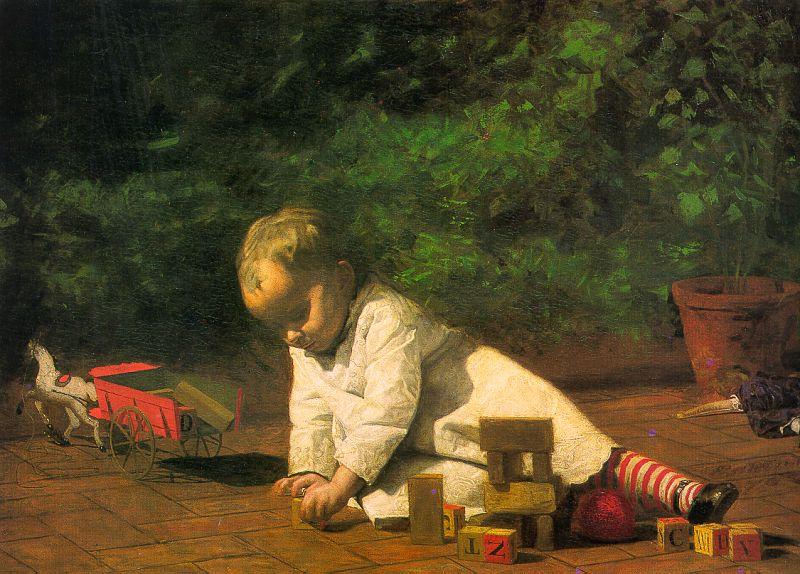 Thomas Eakins Baby at Play Germany oil painting art